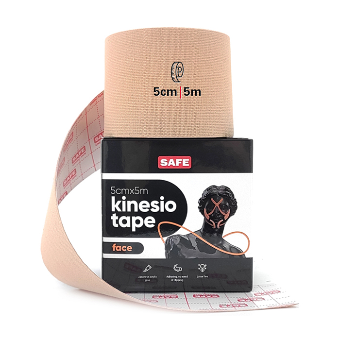 фото Кинезио тейп для лица safespot kinesiology face tape (5см*5м), тёмный бежевый