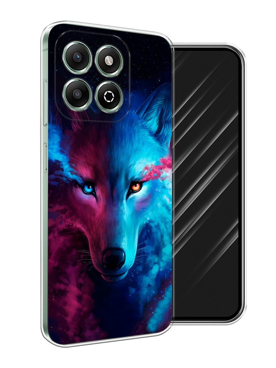 

Чехол Awog на Honor X6b "Волшебный волк", Голубой;розовый, 6124950-1