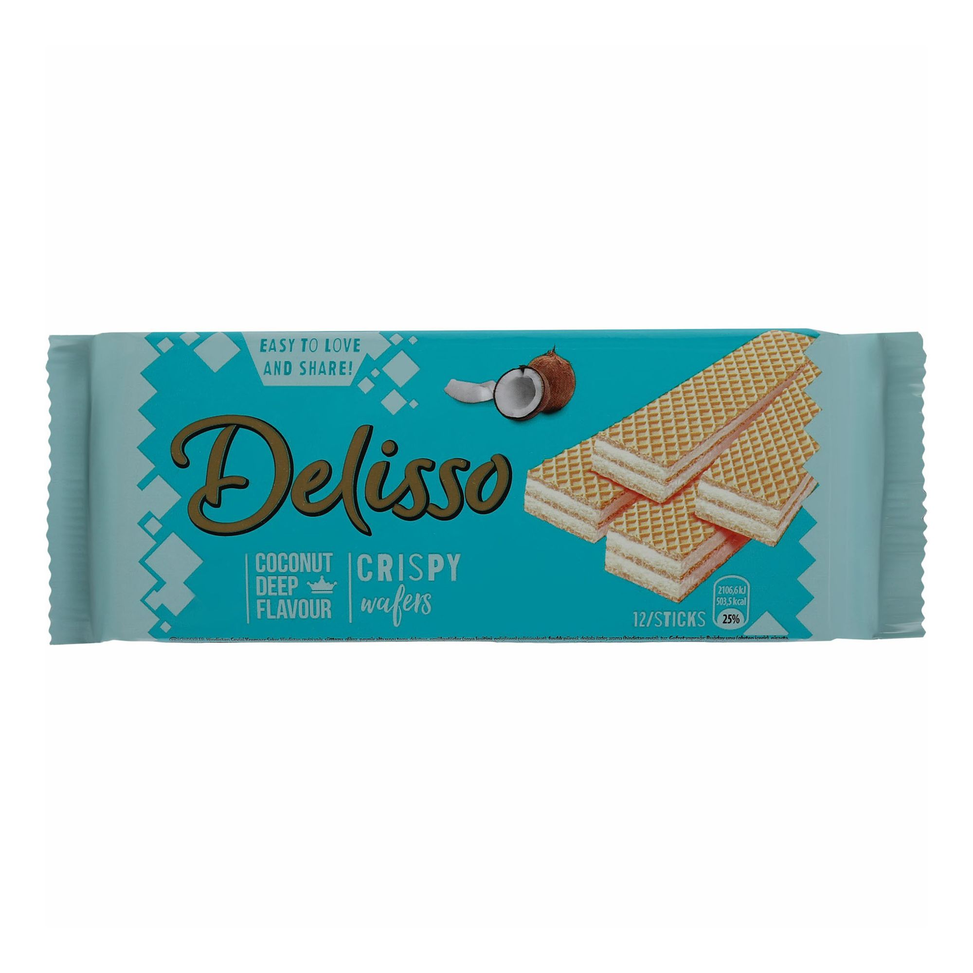 Вафли Toren Delisso Rich с кокосовым кремом 60 г