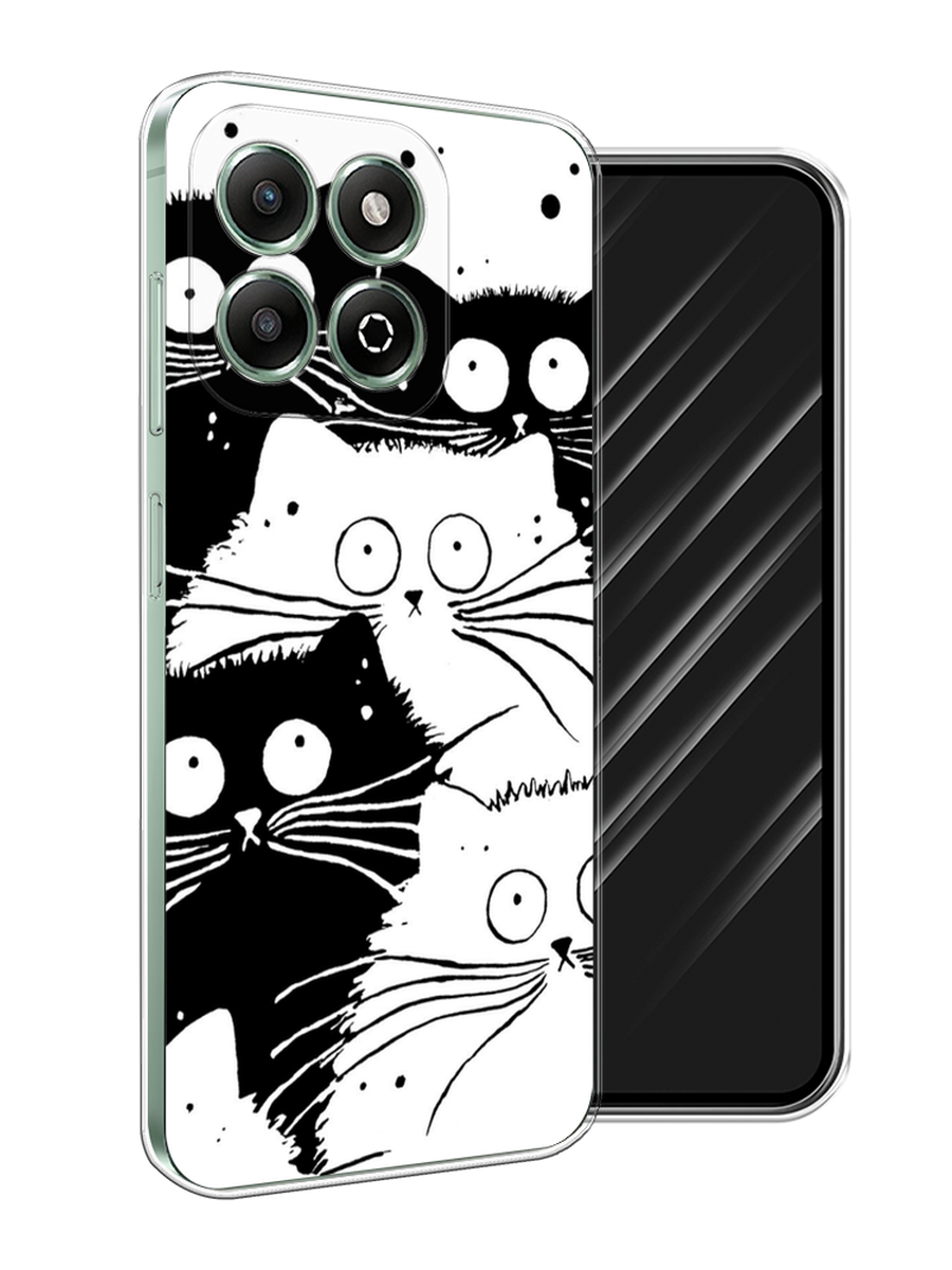 

Чехол Awog на Honor X6b "Коты черно-белые", Черный;белый, 6124950-1