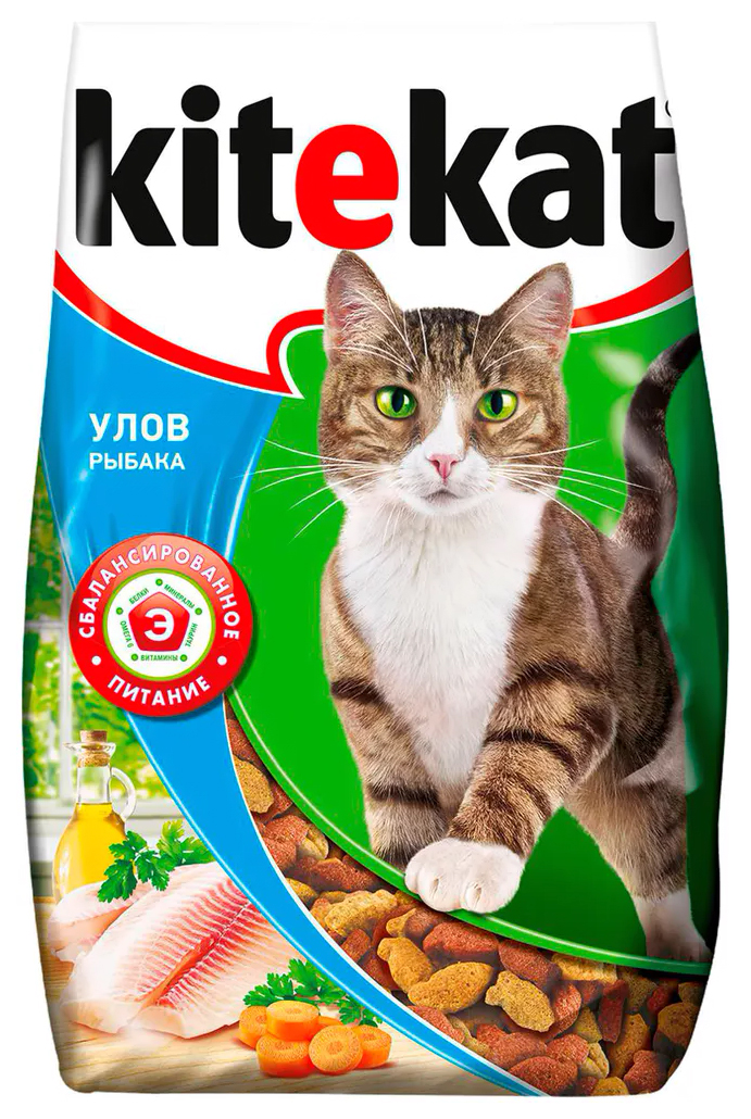

Сухой корм для кошек KiteKat с рыбой 2 шт по 0,35 кг