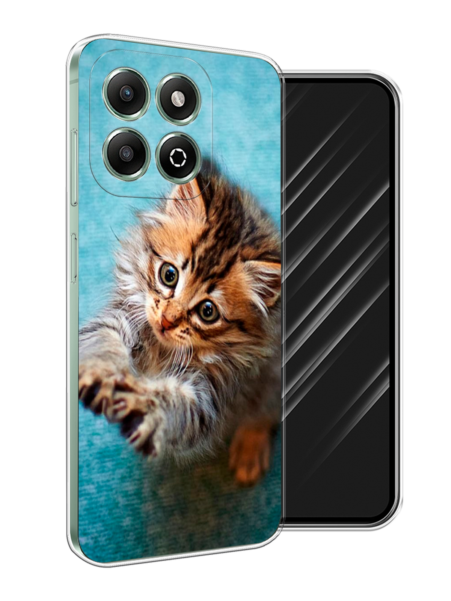 

Чехол Awog на Honor X6b "Котенок просит есть", Бирюзовый;коричневый;белый, 6124950-1