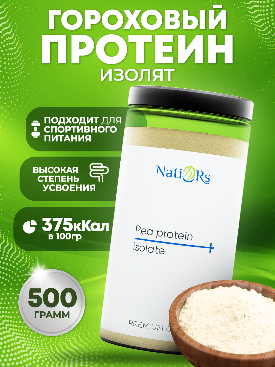 Гороховый протеин изолят 85% Natiors 500 гр