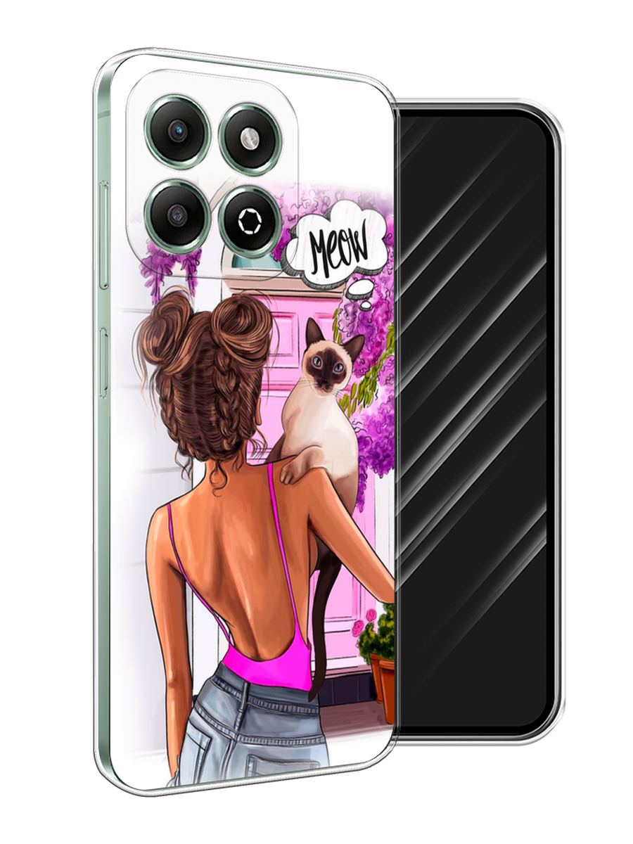 

Чехол Awog на Honor X6b "Девушка с кошкой", Розовый;коричневый, 6124950-1
