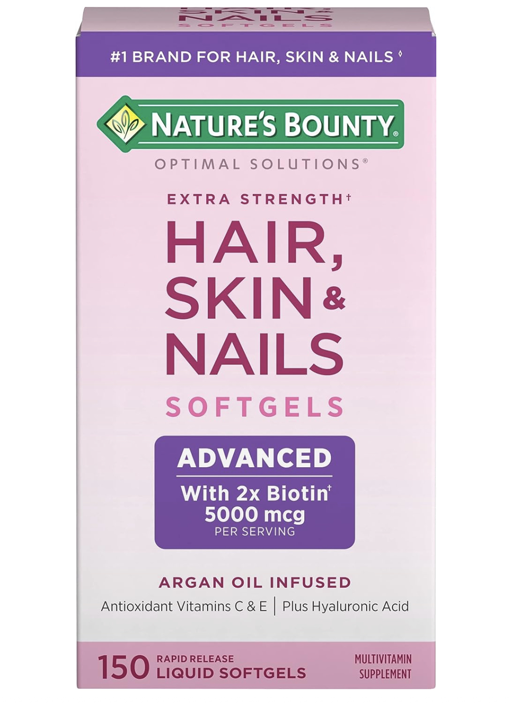 Hair, Skin, Nails Extra Strength Nature's Bounty капсулы 150 шт.