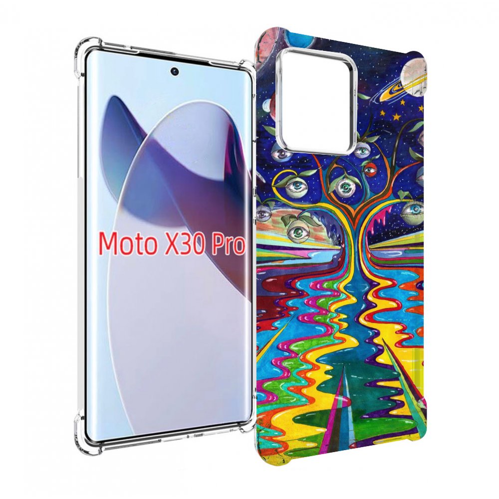 

Чехол MyPads дерево с глазами акварель для Motorola Moto X30 Pro, Прозрачный, Tocco