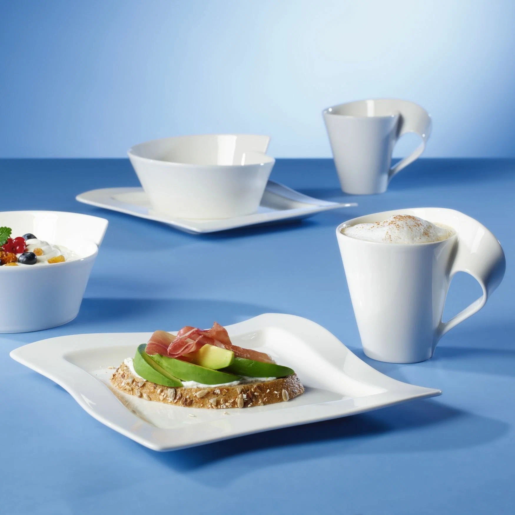 

Квадратная тарелка для завтрака NewWave Villeroy & Boch, 24 см, Фарфор, NewWave