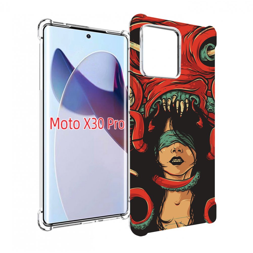 

Чехол MyPads девушку-съедает-осьминог для Motorola Moto X30 Pro, Прозрачный, Tocco