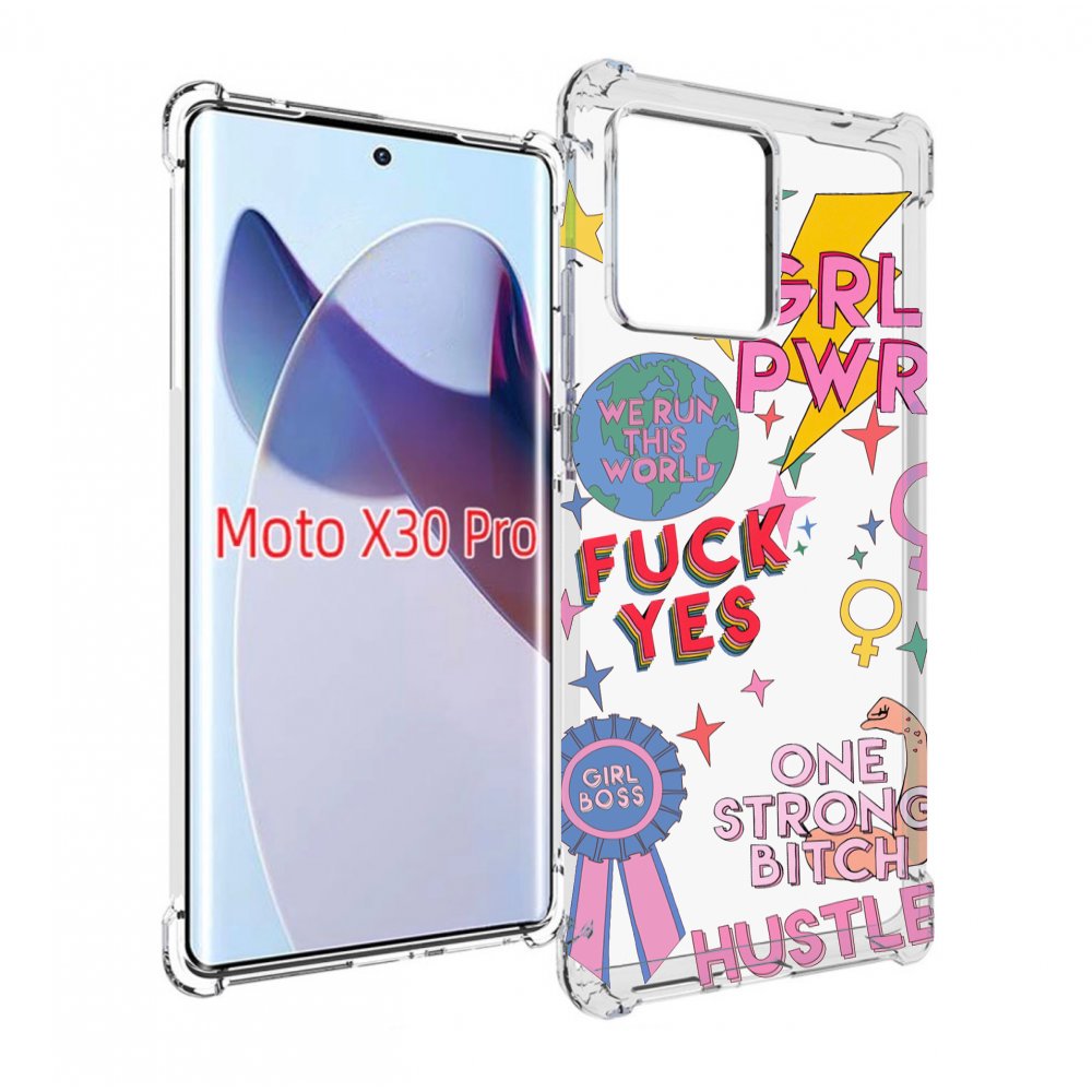 

Чехол MyPads девушки-боссы женский для Motorola Moto X30 Pro, Прозрачный, Tocco
