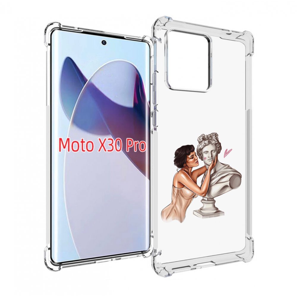 

Чехол MyPads девушка-со-статуей женский для Motorola Moto X30 Pro, Прозрачный, Tocco