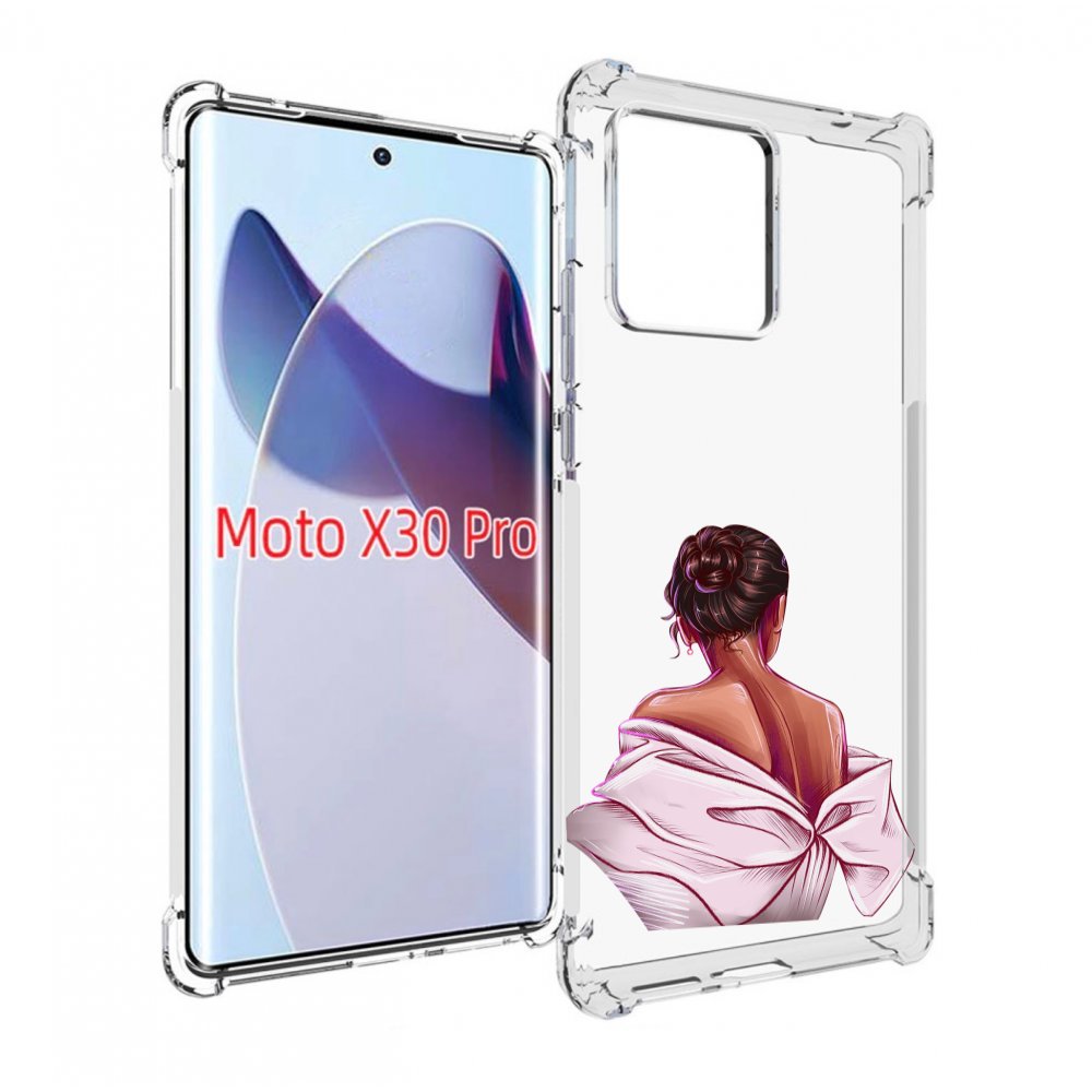 

Чехол MyPads девушка-со-спины женский для Motorola Moto X30 Pro, Прозрачный, Tocco