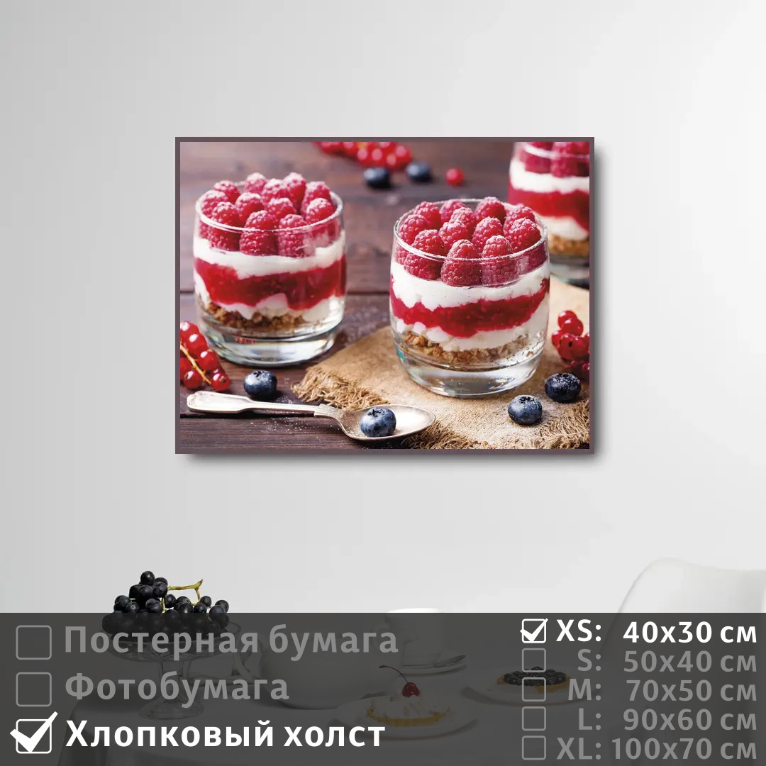 

Постер на холсте ПолиЦентр Десерт в кофейне 40х30 см, ДесертВКофейне