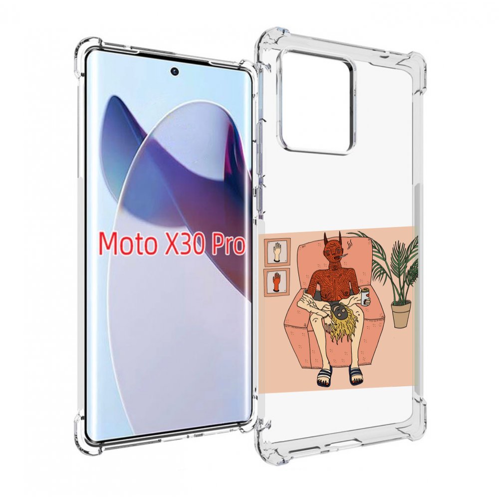 

Чехол MyPads девушка-сняла-кожу для Motorola Moto X30 Pro, Прозрачный, Tocco
