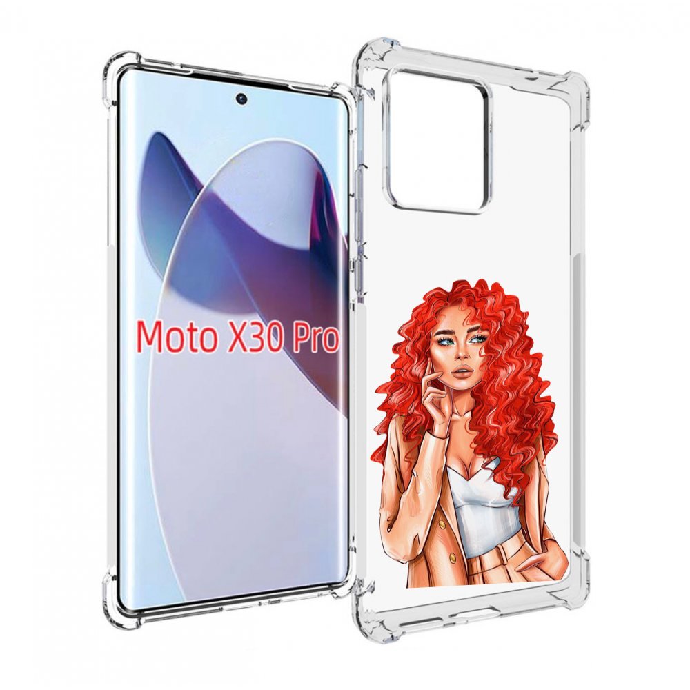 

Чехол MyPads девушка-с-яркими-волосами женский для Motorola Moto X30 Pro, Прозрачный, Tocco