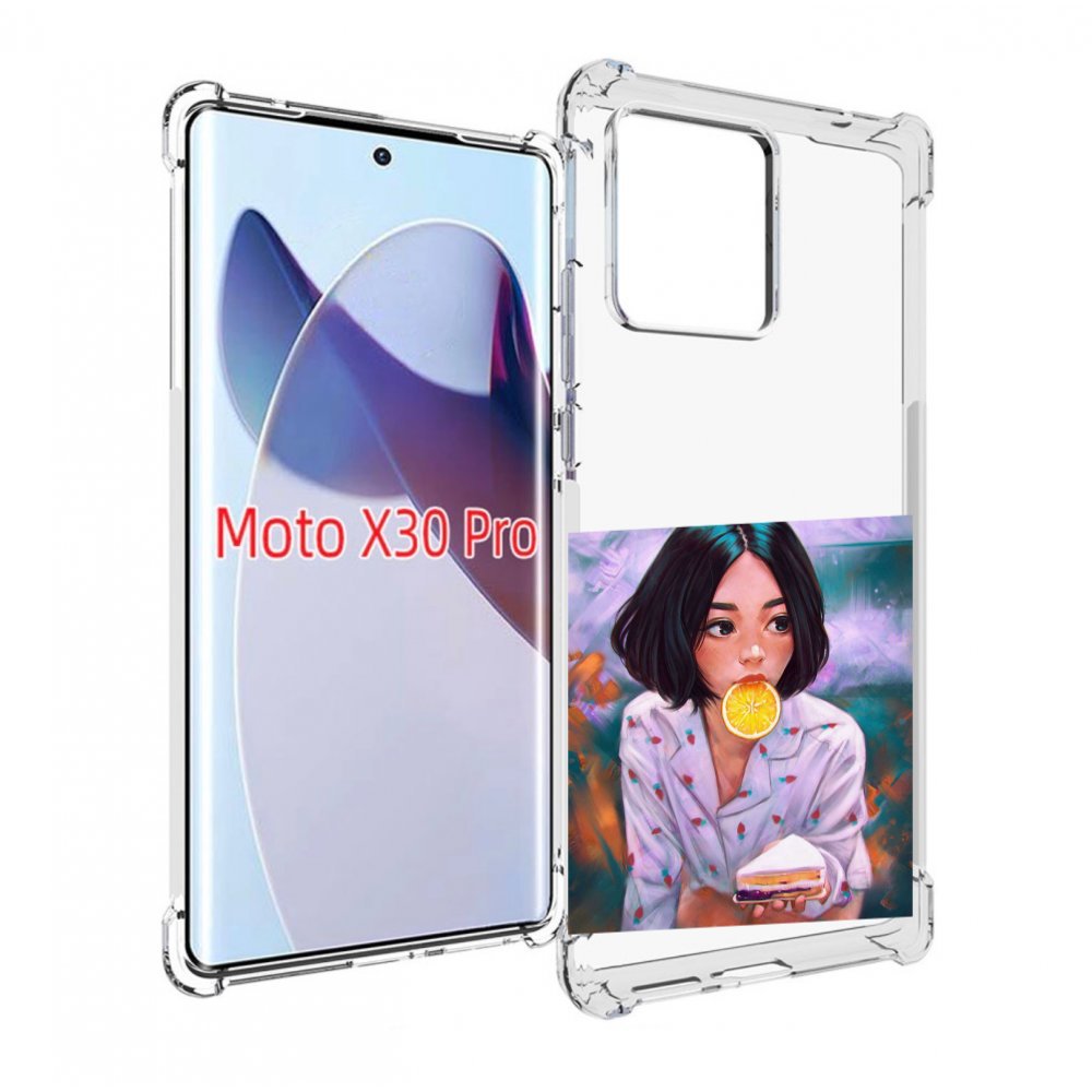 

Чехол MyPads девушка-с-чизкейком женский для Motorola Moto X30 Pro, Прозрачный, Tocco