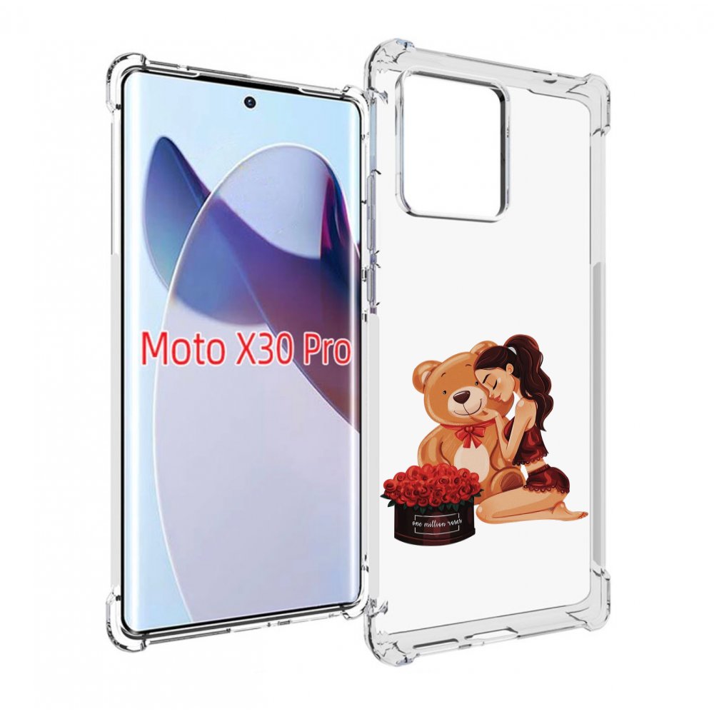 

Чехол MyPads девушка-с-подарками женский для Motorola Moto X30 Pro, Прозрачный, Tocco