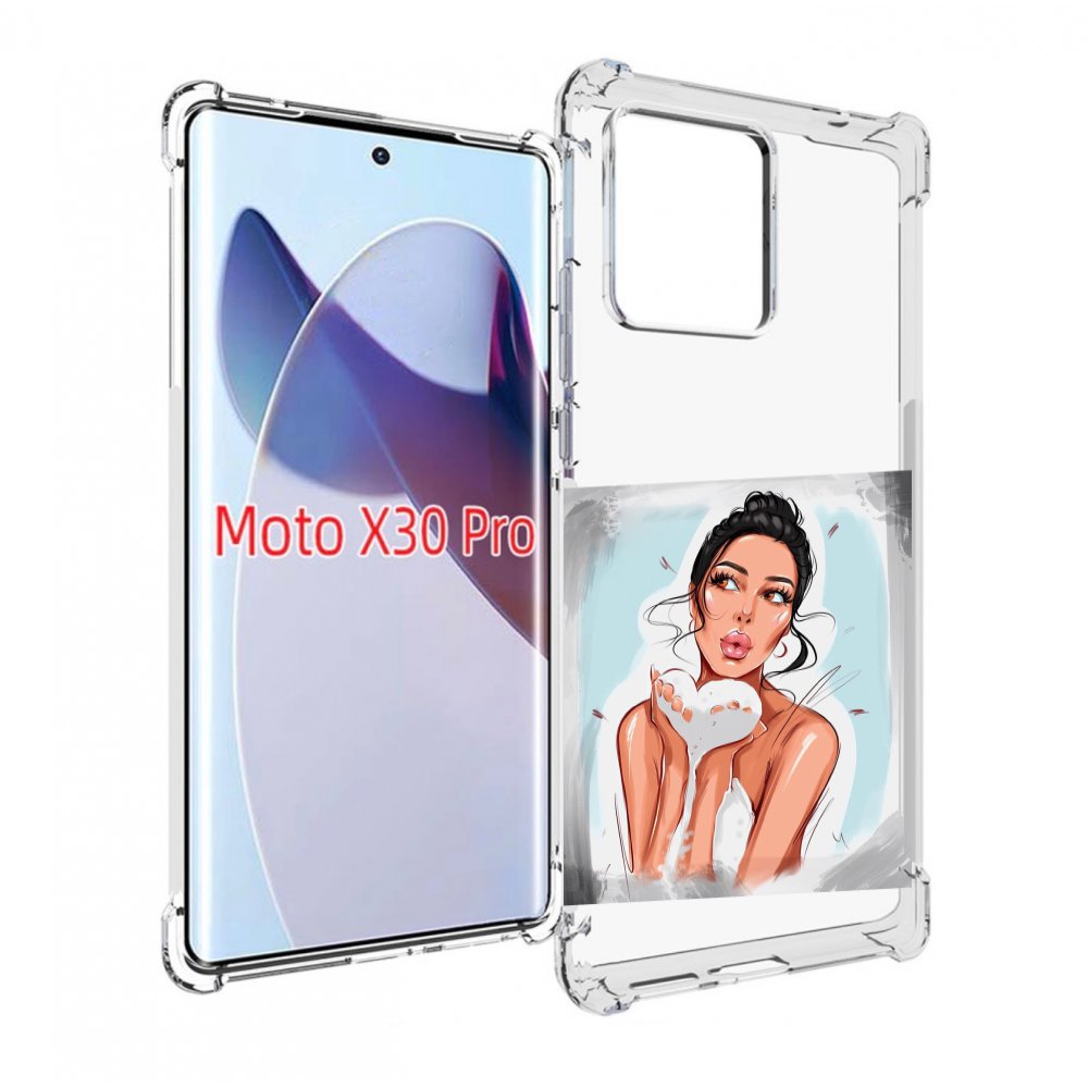 

Чехол MyPads девушка-с-пеной женский для Motorola Moto X30 Pro, Прозрачный, Tocco