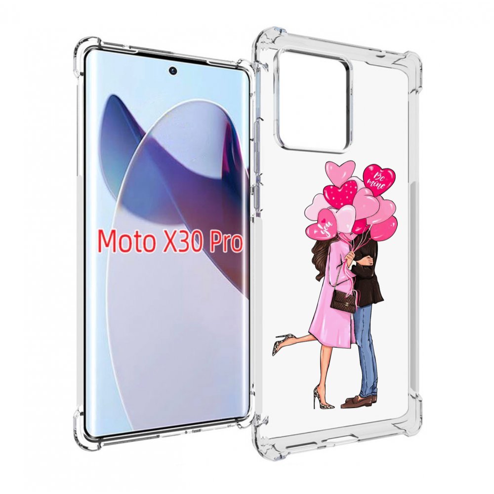 

Чехол MyPads девушка-с-парнем-сердечки женский для Motorola Moto X30 Pro, Прозрачный, Tocco