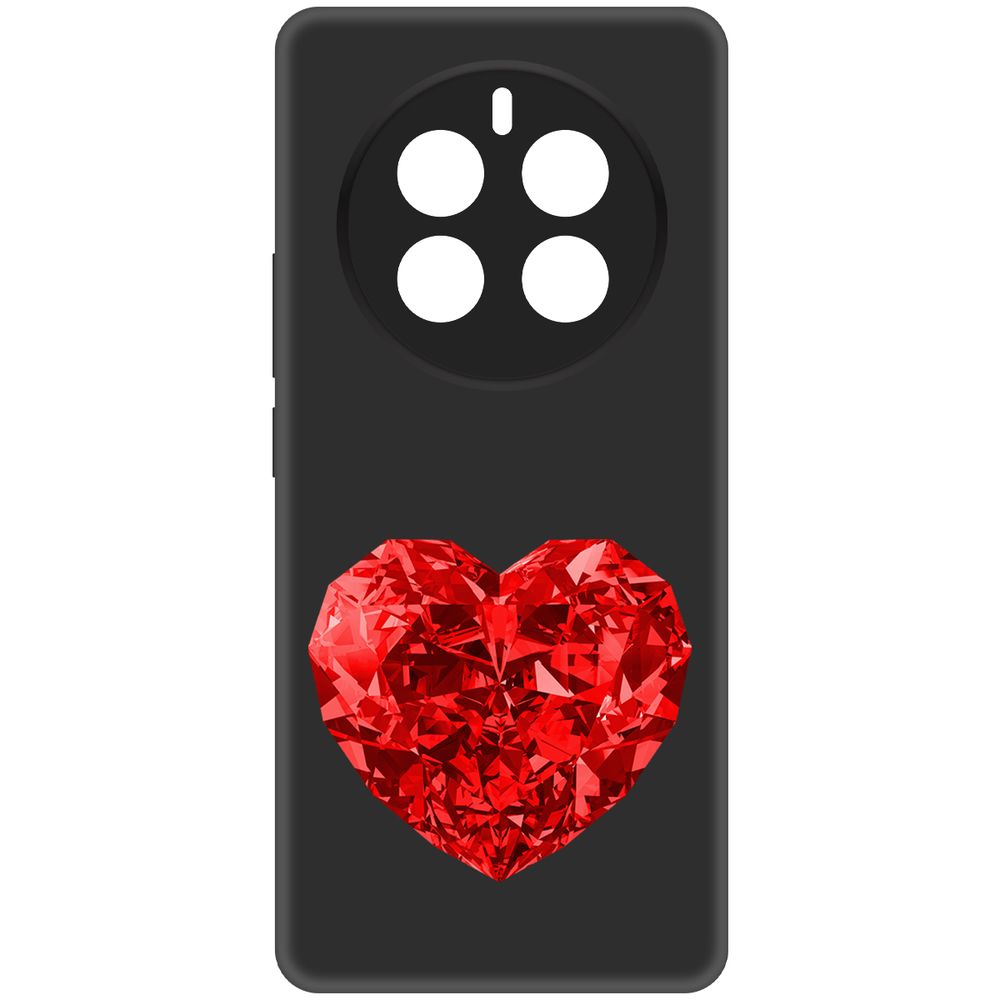 

Чехол-накладка Krutoff Soft Case Рубиновое сердце для Realme 12 Pro+ 5G черный