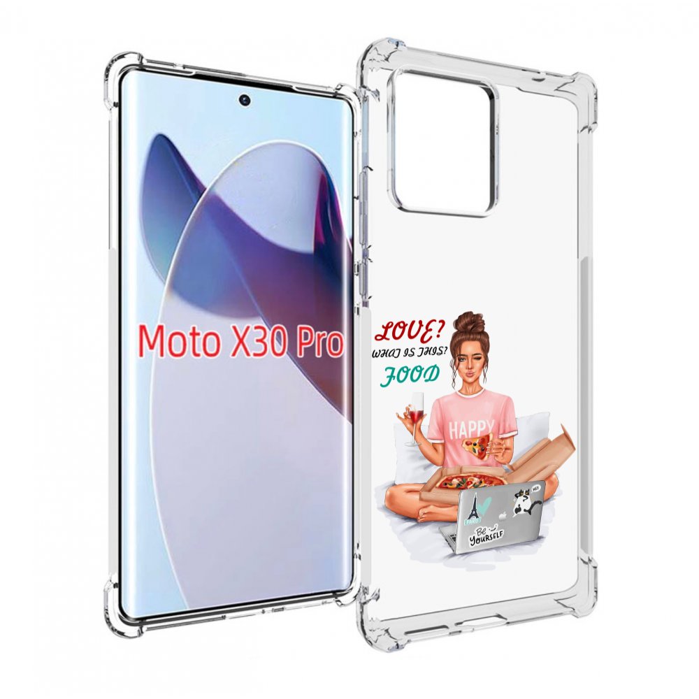 

Чехол MyPads девушка-с-ноутбуком женский для Motorola Moto X30 Pro, Прозрачный, Tocco