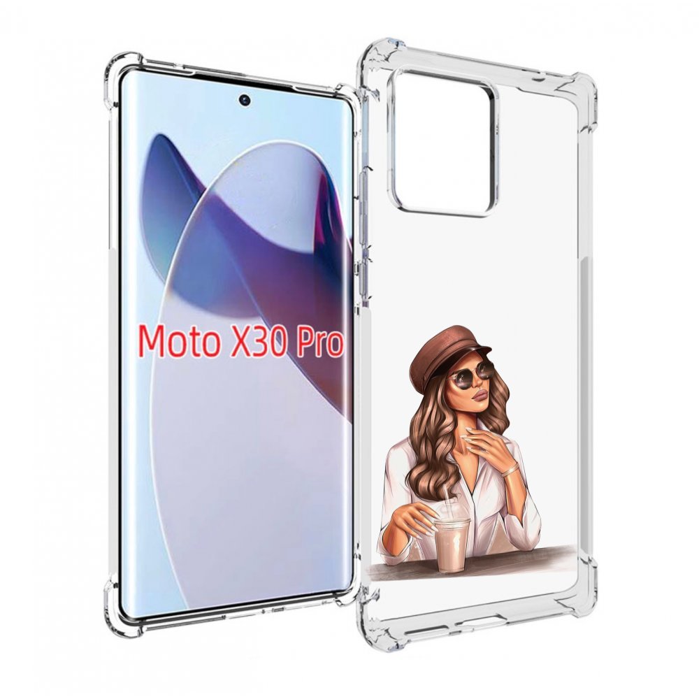 

Чехол MyPads девушка-с-милкшейком женский для Motorola Moto X30 Pro, Прозрачный, Tocco