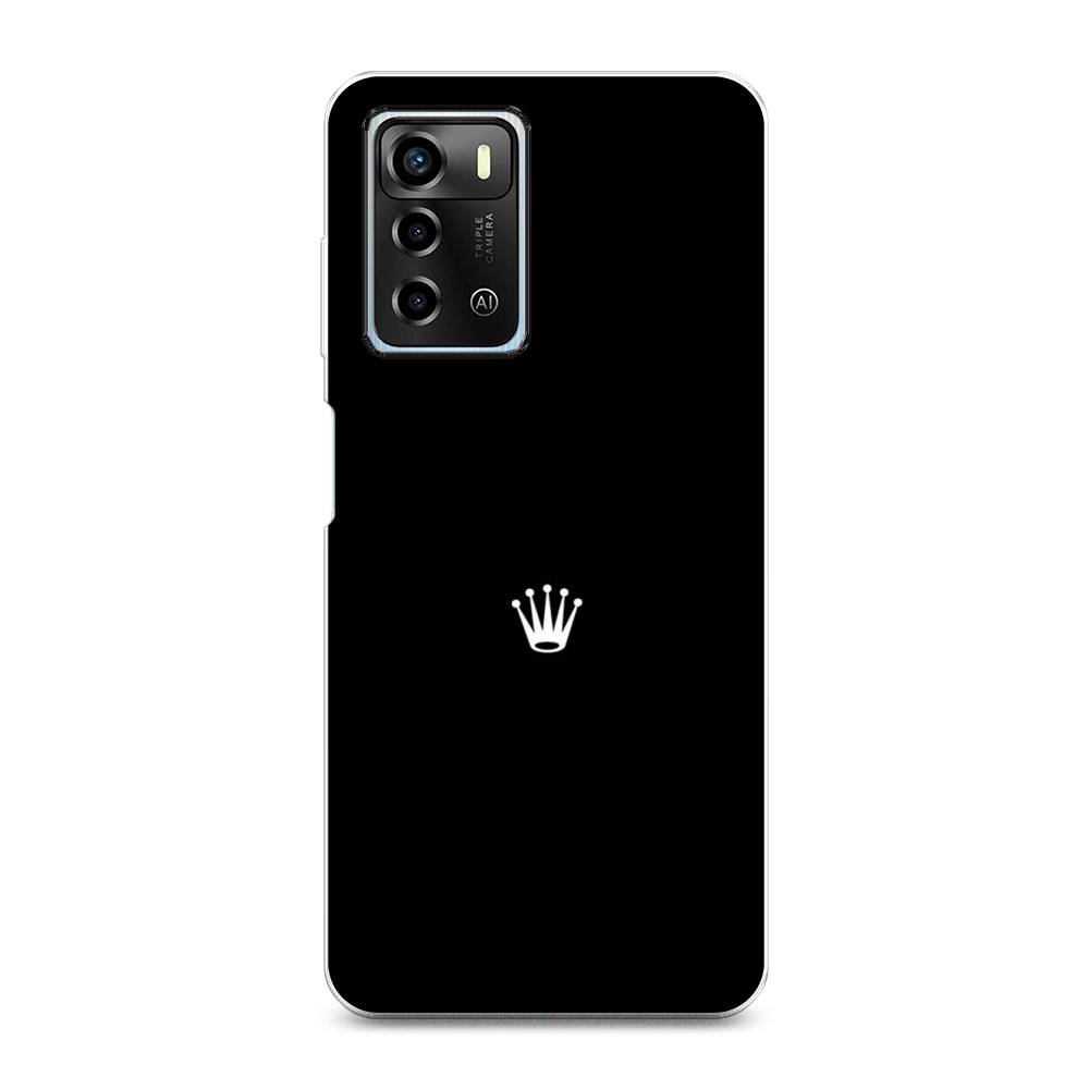 фото Силиконовый чехол "белая корона на черном фоне" на zte blade a72 awog