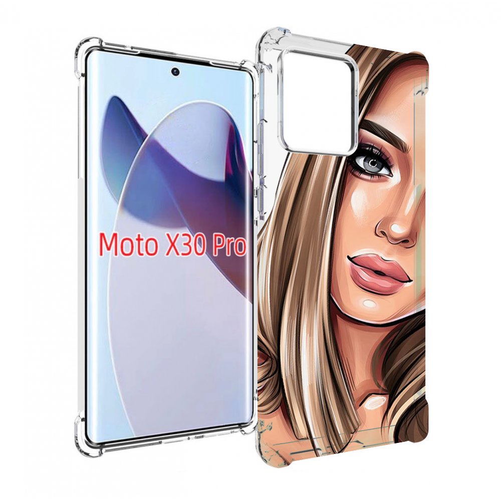 

Чехол MyPads девушка-с-каре женский для Motorola Moto X30 Pro, Прозрачный, Tocco