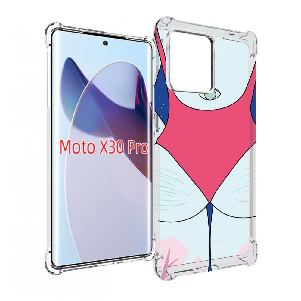 

Чехол MyPads девушка-с-глазом-на-спине для Motorola Moto X30 Pro, Прозрачный, Tocco