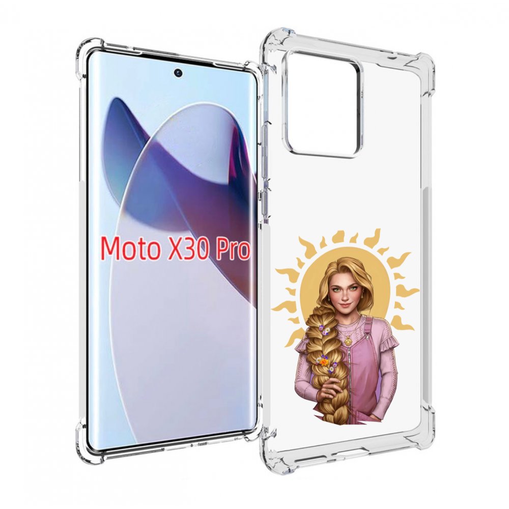 

Чехол MyPads девушка-с-большой-косой для Motorola Moto X30 Pro, Прозрачный, Tocco