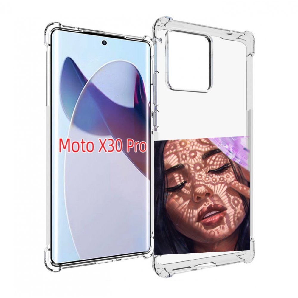 

Чехол MyPads девушка-под-кружевами женский для Motorola Moto X30 Pro, Прозрачный, Tocco
