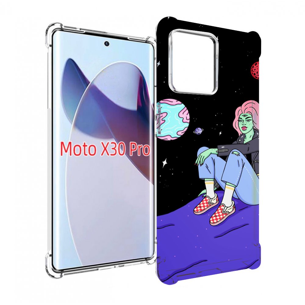 

Чехол MyPads девушка-на-луне-мультик для Motorola Moto X30 Pro, Прозрачный, Tocco