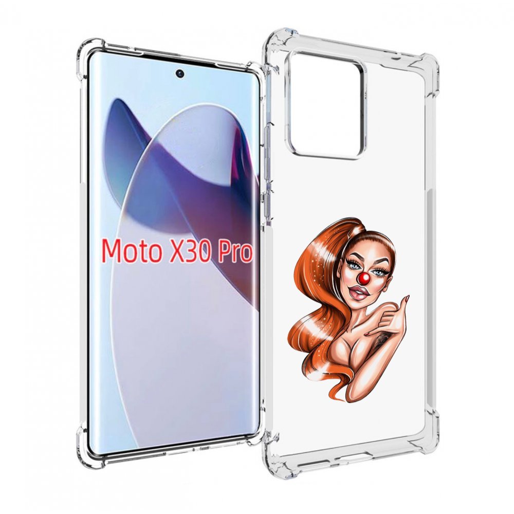 

Чехол MyPads девушка-клоун для Motorola Moto X30 Pro, Прозрачный, Tocco
