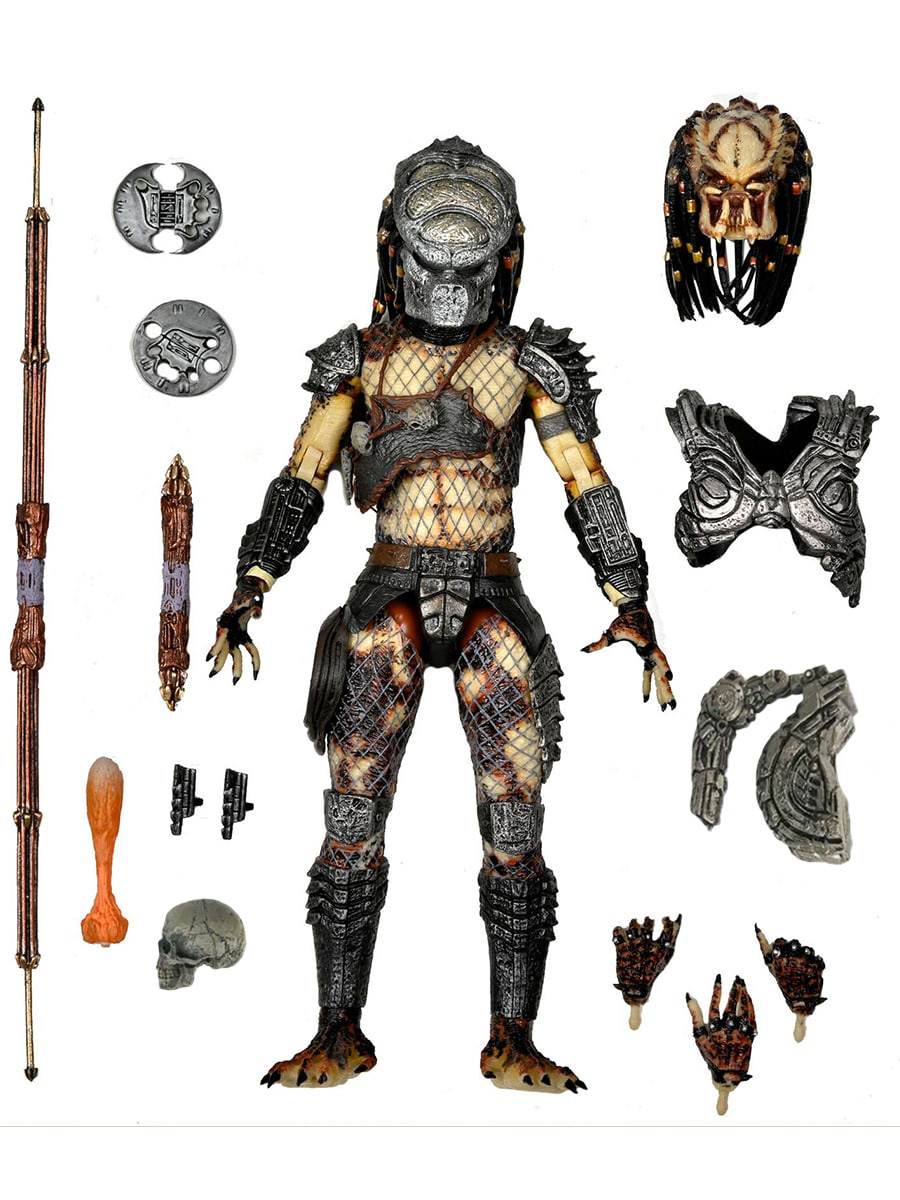 Фигурка Neca Хищник Вепрь Predator 2  подвижная, оружие, сменные кисти, головы, 20 см