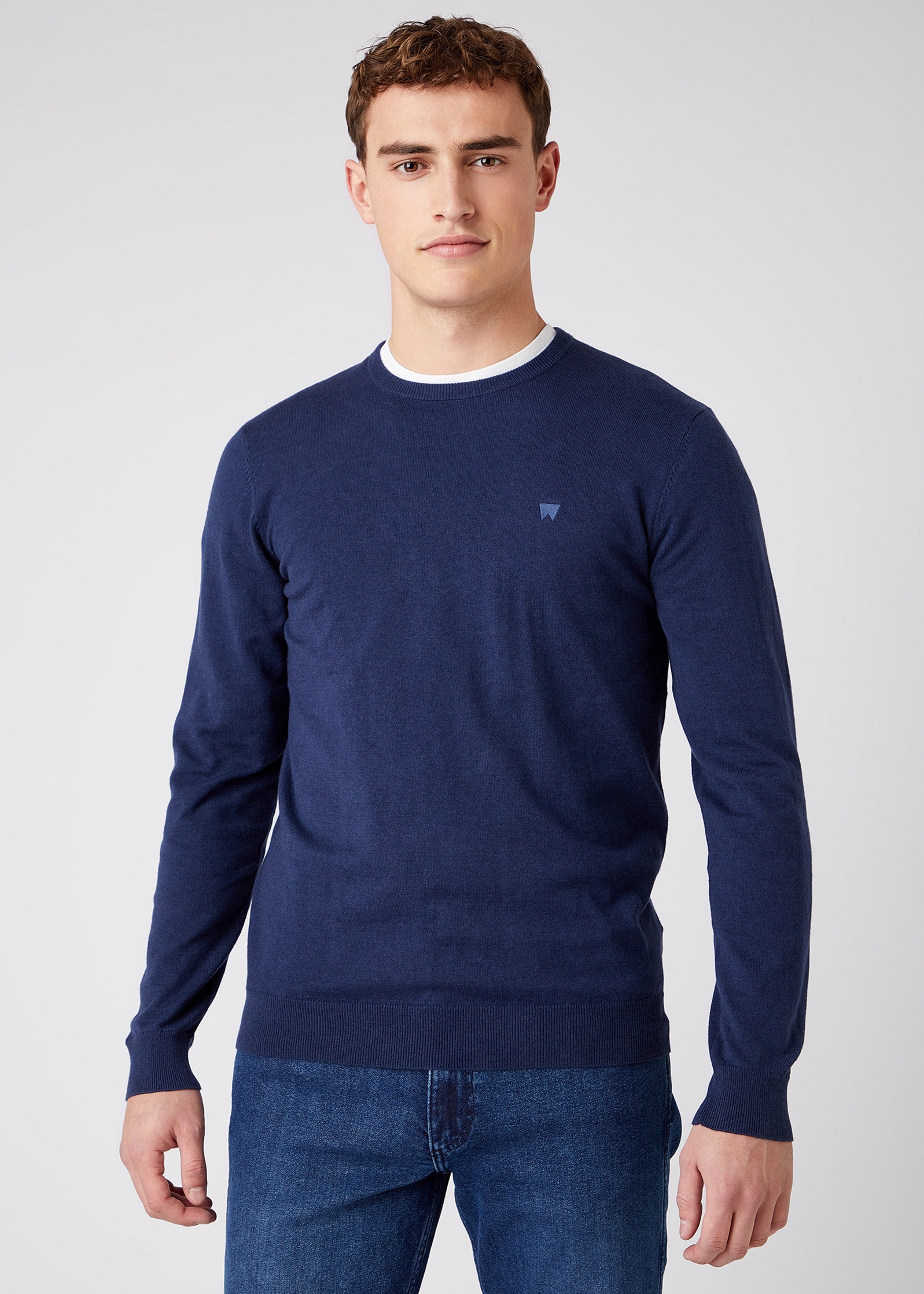 

Джемпер мужской Wrangler Crew Knit синий S, Crew Knit