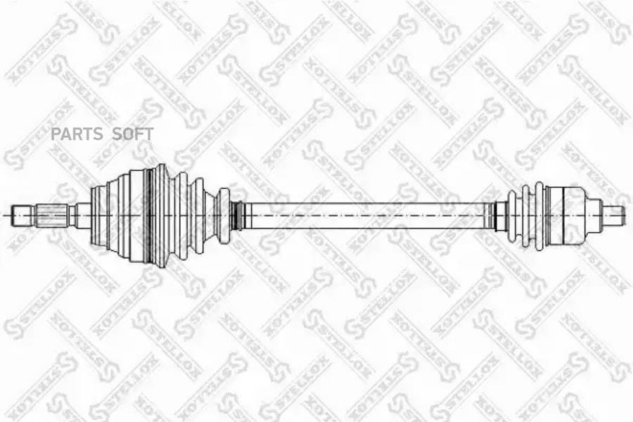 

158 1051-SX_привод правый 755mm ABS, 22317 Renault Megane/Scenic 1.9dCi/dTi 99-02