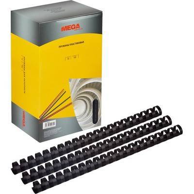 

Пружины для переплета пластиковые Promega office 19мм черные 100шт/уп. 254650, Черный