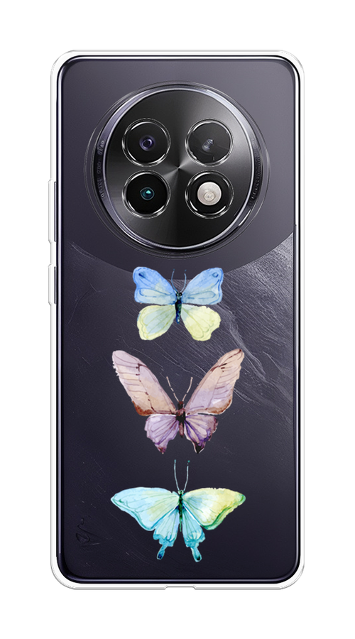 

Чехол на Realme 13+ "Акварельные бабочки", Бирюзовый;розовый, 2518750-1