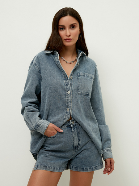 

Шорты женские ZARINA 2265429729 голубые 2XL, 2265429729