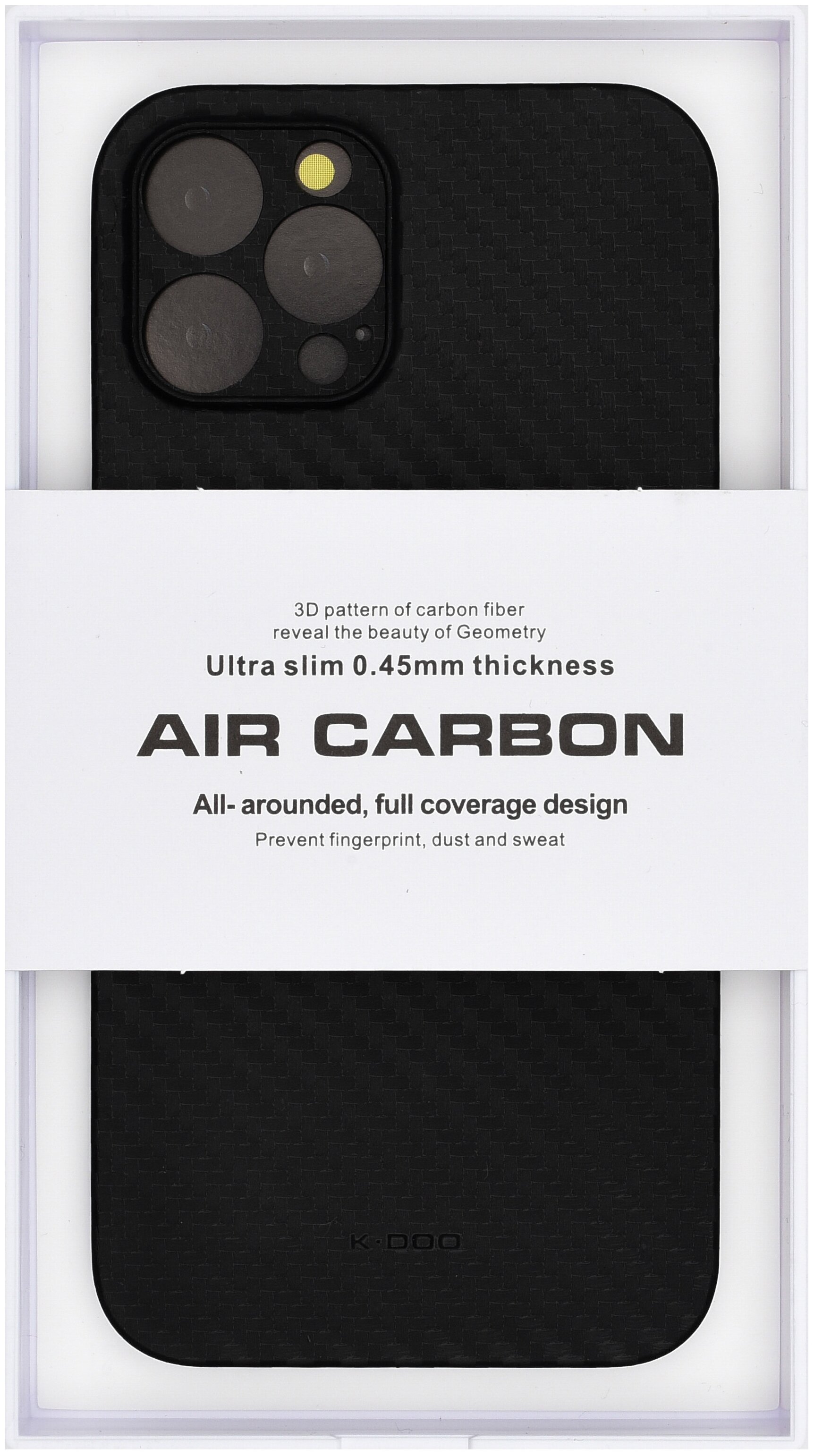 фото Чехол для iphone 12 pro max "air carbon" черный