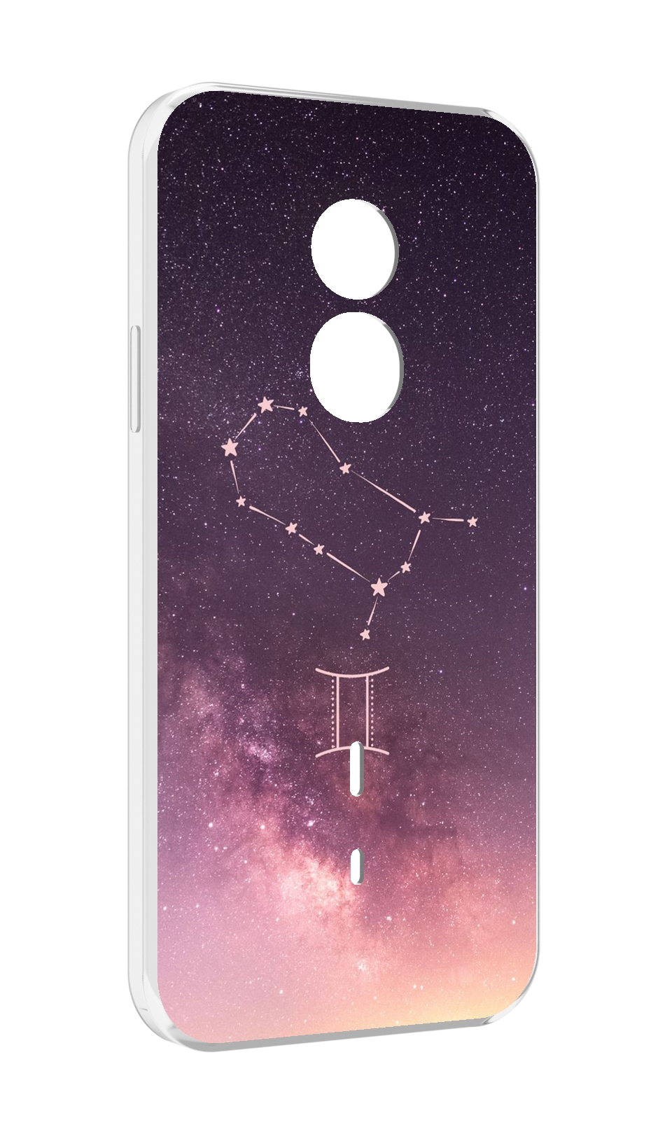 

Чехол MyPads знак зодиака близнецы 5 для Doogee S51, Прозрачный, Tocco