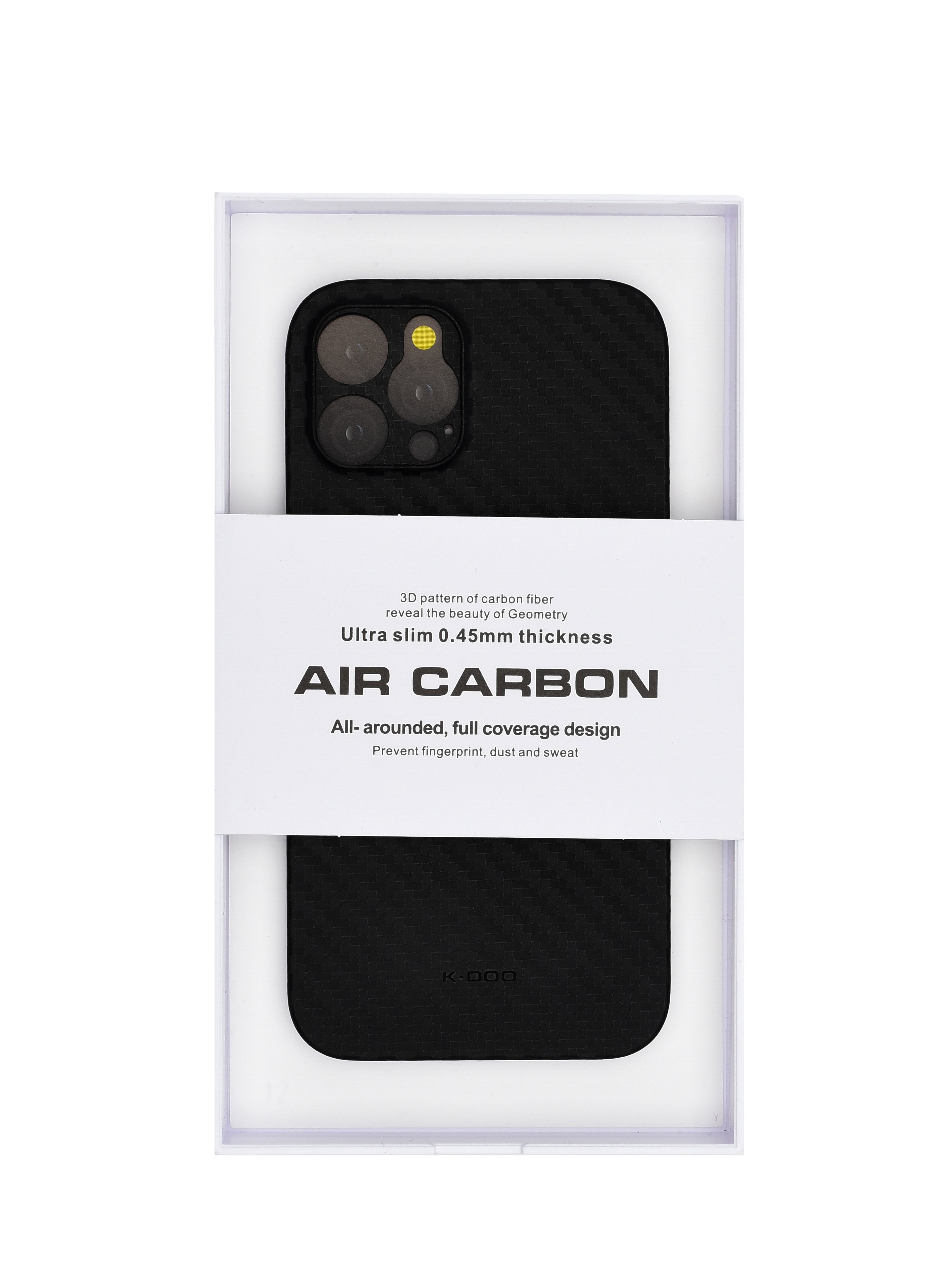 фото Чехол для iphone 12 pro "air carbon" черный