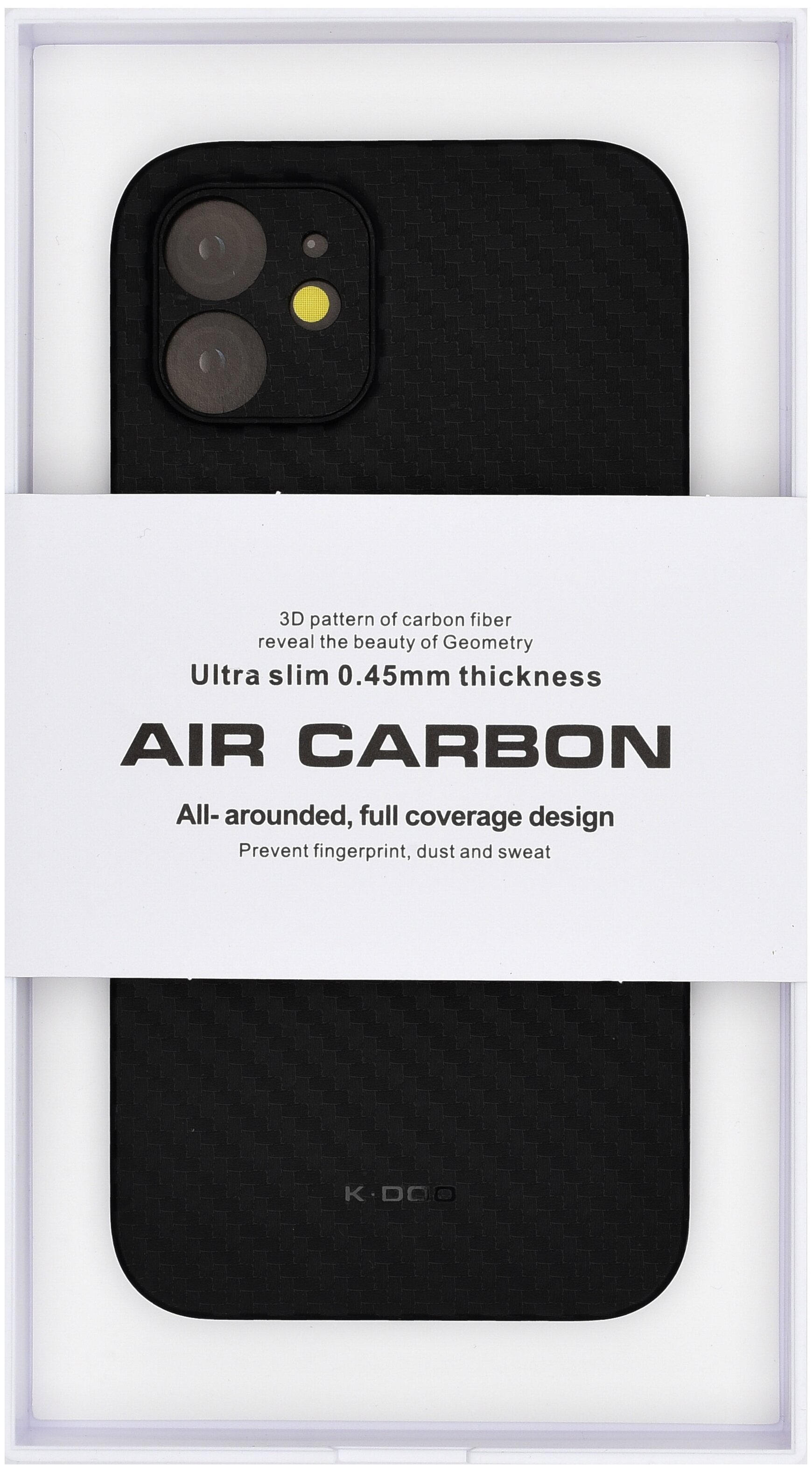 фото Чехол для iphone 12 "air carbon" черный