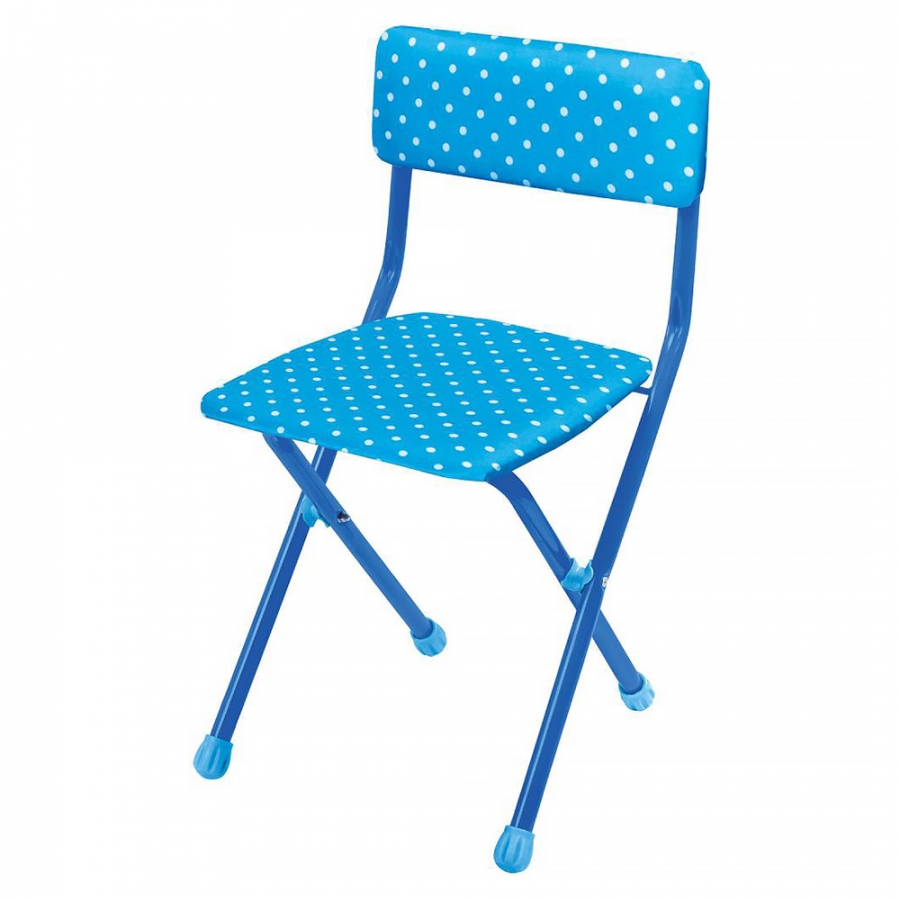 Стул детский складной мягкий моющийся Nika Горошек/синий стул детский складной nika мягкий моющийся синий