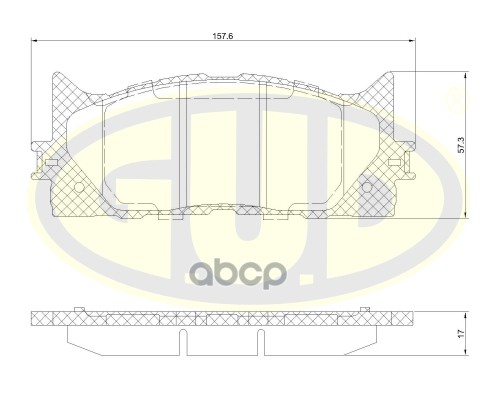 

Колодки Пер Toy Camry V40 06-/V50 11-/Lex Es 240/350 06- G.U.D арт. GBP123300