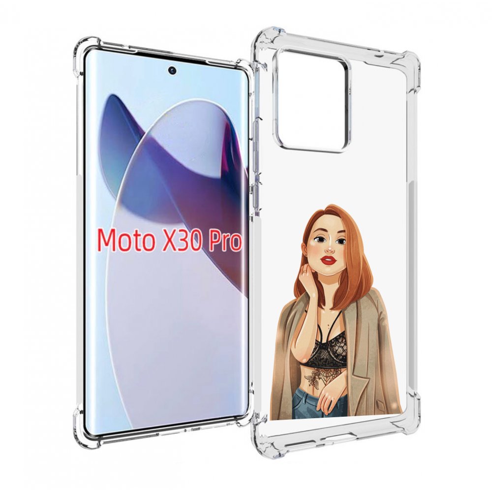 

Чехол MyPads девушка-в-кружевном-2 для Motorola Moto X30 Pro, Прозрачный, Tocco