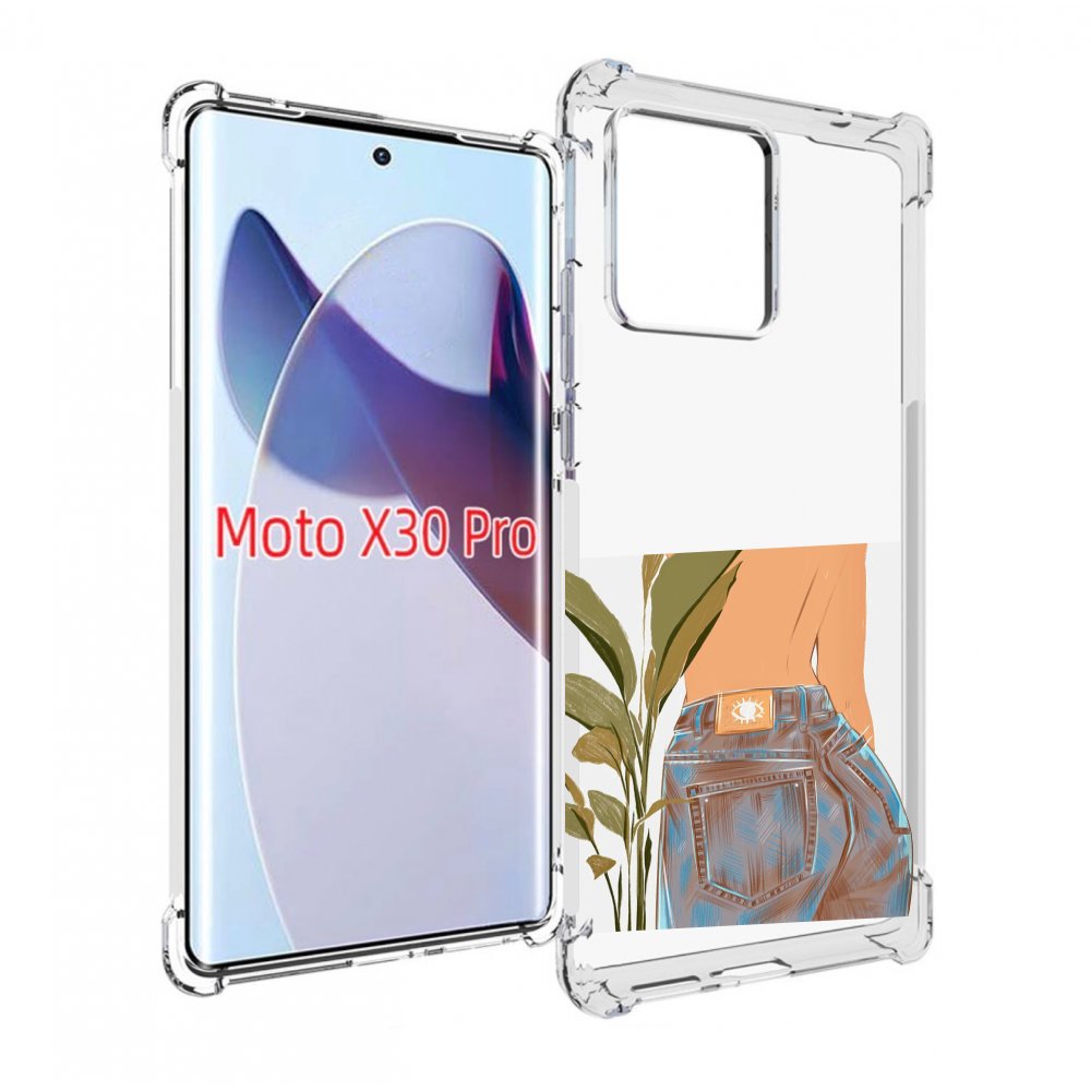 

Чехол MyPads девушка-в-джинсах для Motorola Moto X30 Pro, Прозрачный, Tocco