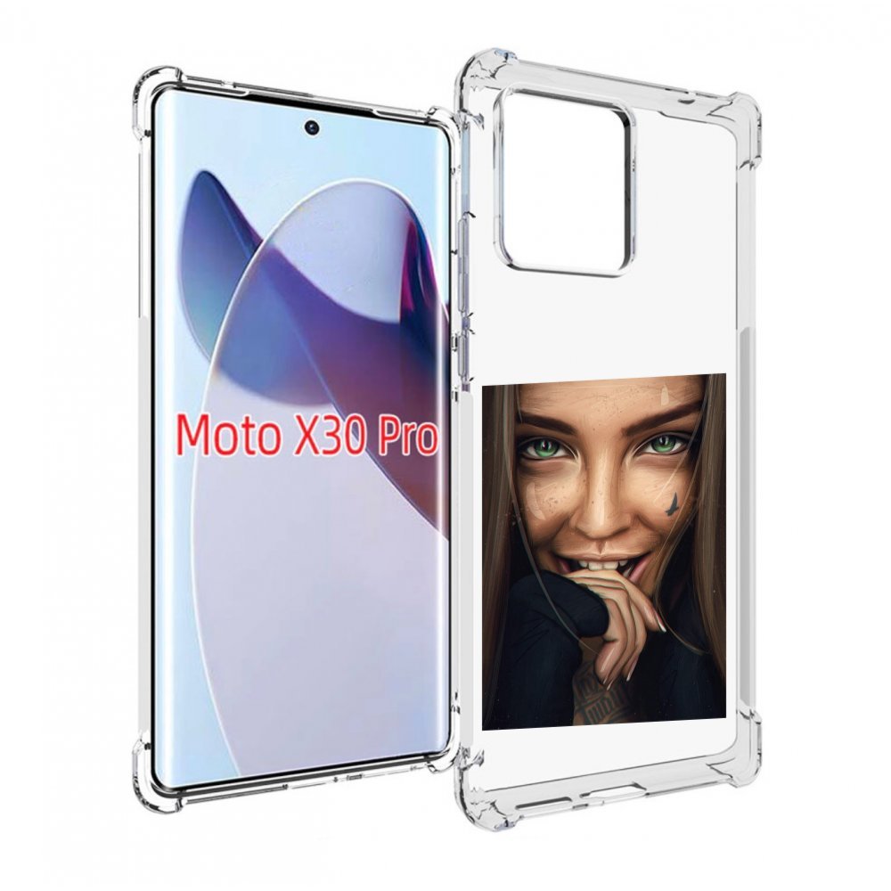 

Чехол MyPads девушка улыбается женский для Motorola Moto X30 Pro, Прозрачный, Tocco
