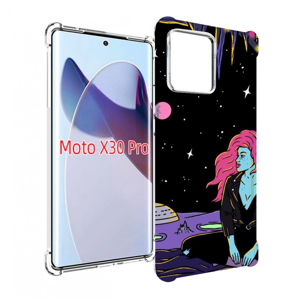 

Чехол MyPads девушка с красными волосами в космосе женский для Motorola Moto X30 Pro, Прозрачный, Tocco