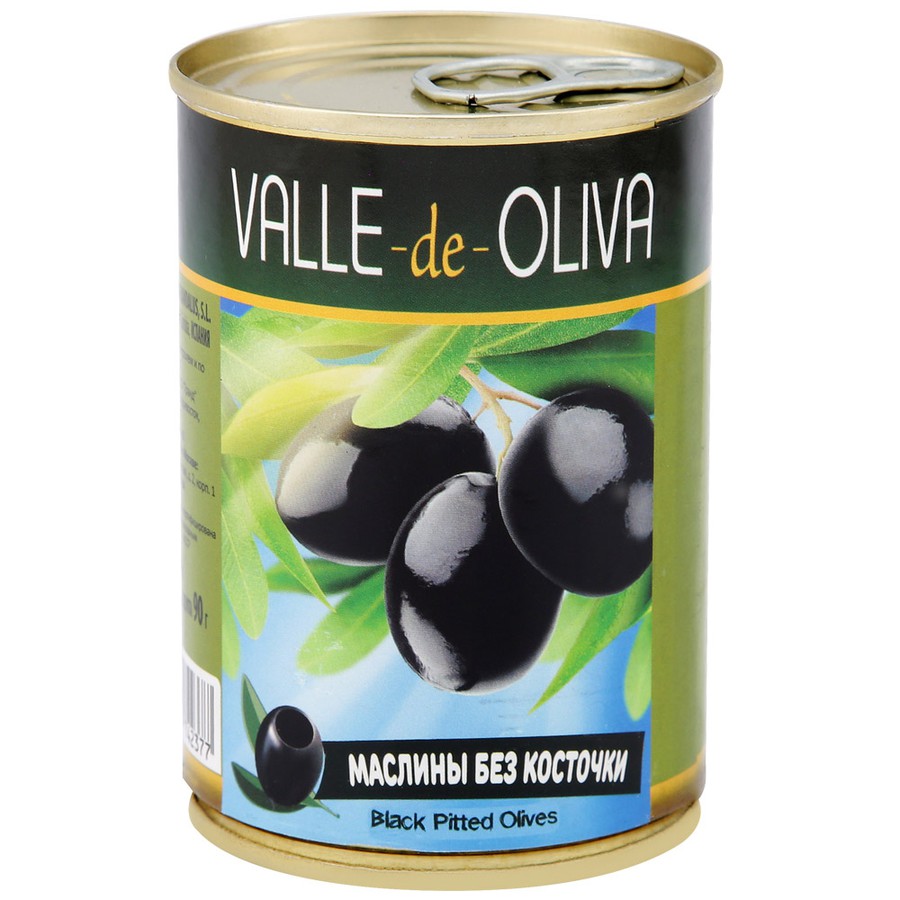

Оливки Valle de Oliva Без косточки с анчоусом 210 мл