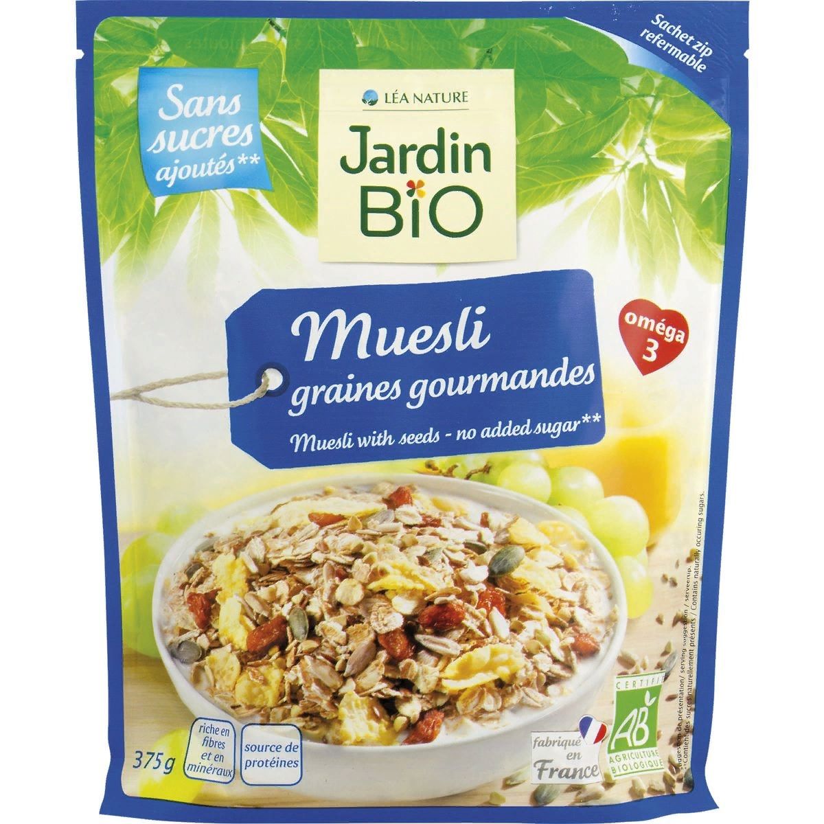 

Мюсли Jardin Bio с фруктами 375 г